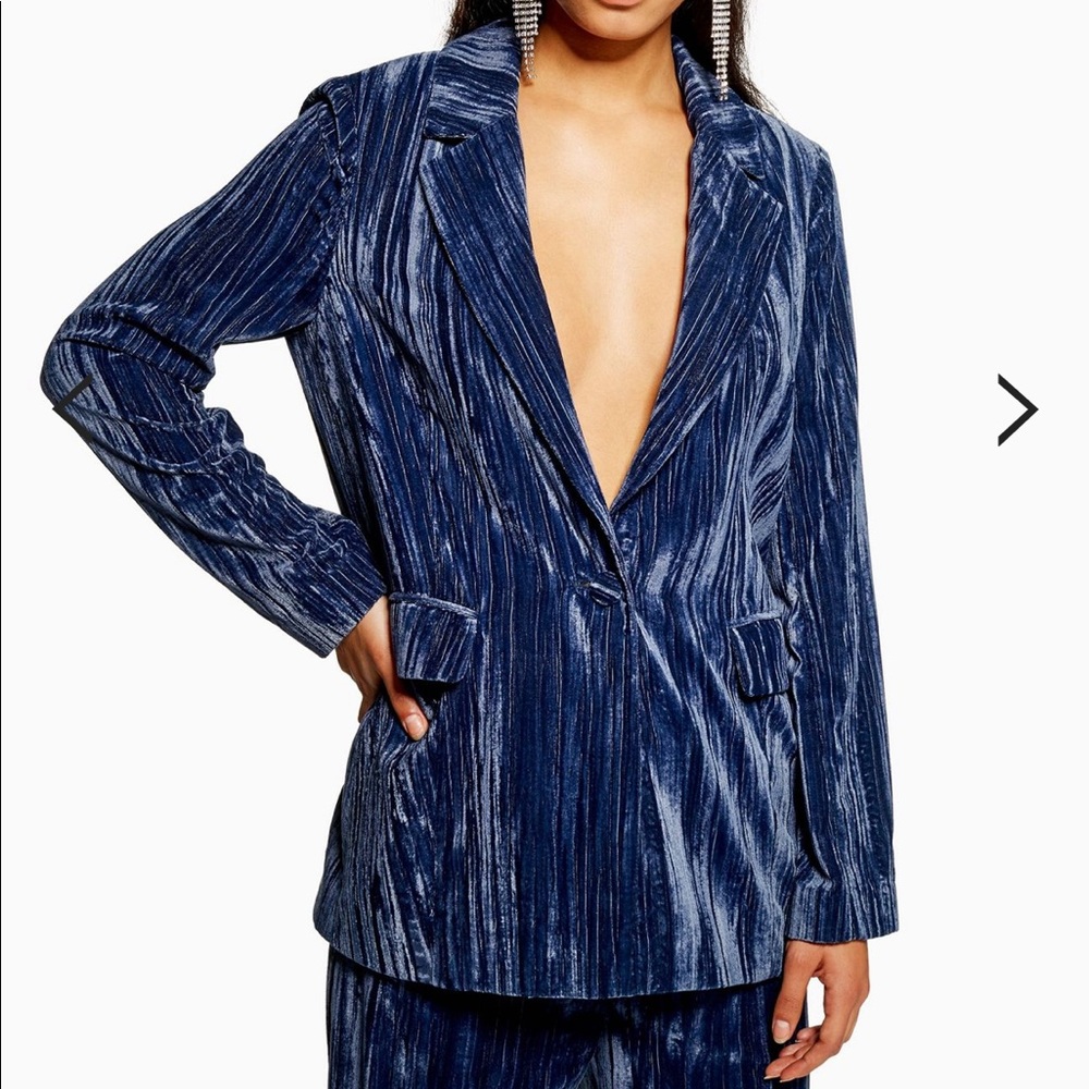 TopShop Crinkle Velvet Jacket and Pants